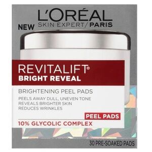 LOT OF 3 L’Oreal Revitalift Bright Reveal Anti-Aging Brightening 30 Peel Pads